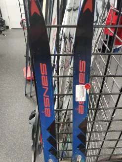 Used ASNES COYOTE XC 120CM Boys XC Skis Only Navy Blue