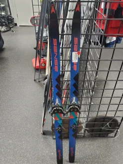 Used ASNES COYOTE XC 120CM Boys XC Skis Only Navy Blue