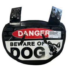 Used Battle Sports DANGER BEWARE OF DOG FB Tailbone Pad M/L