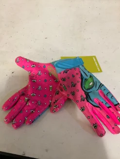 Used Battle Sports FOOTBALL GLOVES FB Gloves Pink LG