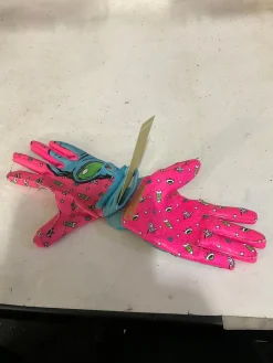 Used Battle Sports FOOTBALL GLOVES FB Gloves Pink LG