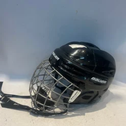 Used Bauer BLACK HELMET Helmet Cage Combo Black SM