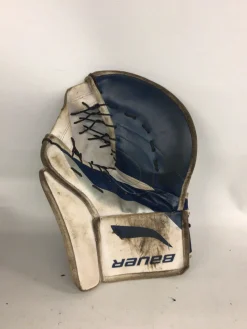 Used Bauer CATCHER Youth Goalie Catcher Royal Blue