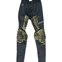 Used Bauer COMPRESSION FIT Senior Hockey Compression Pants Black And Yellow SM