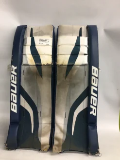 Used Bauer GOALIE LEG PADS Goalie Leg Pads Youth Royal Blue 27"