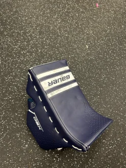 Used Bauer GSX BLKR Junior Goalie Blocker Navy Blue