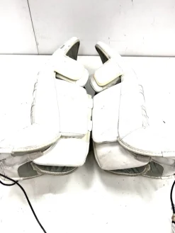 Used Bauer GSX Goalie Leg Pads Junior White 30"