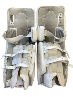 Used Bauer GSX Goalie Leg Pads Junior White 28"