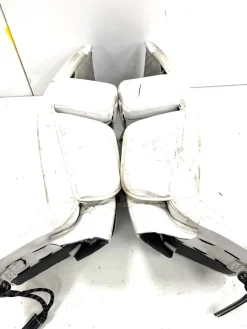 Used Bauer HYPERLITE 2 Goalie Leg Pads Senior White 35"