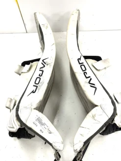 Used Bauer HYPERLITE 2 Goalie Leg Pads Senior White 35