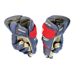 Used Bauer 14IN BAUER BHPRO GLOVES Senior Gloves Navy Blue 14"