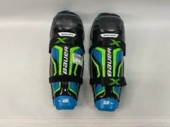 Used Bauer Junior Shin Guards Black 10"