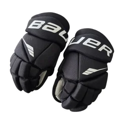 Used Bauer LIL SPORT 10 IN YOUTH HOCKEY GLOVES Youth Gloves Black 10"