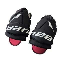 Used Bauer LIL SPORT 10 IN YOUTH HOCKEY GLOVES Youth Gloves Black 10