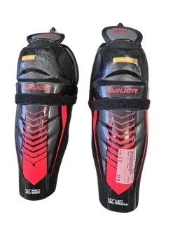 Used Bauer LIL SPORT Junior Shin Guards Black 10"