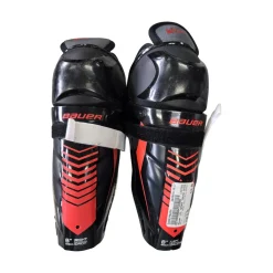 Used Bauer LIL SPORT YOUTH SHIN GUARDS Youth Shin Guards Black 8"