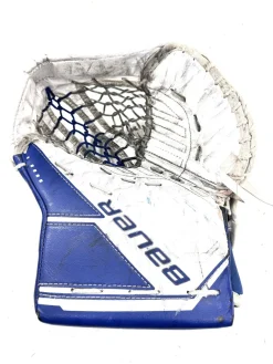 Used Bauer M5 PRO GLOVE Junior Goalie Catcher White