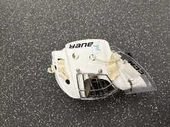 Used Bauer NME 3 Senior Goalie Helmet/Mask White One Size