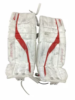 Used Bauer REACTOR R2000 Goalie Leg Pads Youth Red 26"
