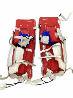 Used Bauer REACTOR R2000 Goalie Leg Pads Youth Red 26