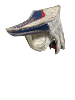Used Bauer REACTOR Senior Goalie Blocker White/Red/Navy