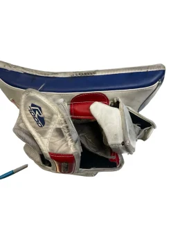 Used Bauer REACTOR Senior Goalie Blocker White/Red/Navy