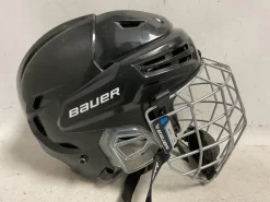Used Bauer RE-AKT 65 Helmet Cage Combo Black MD