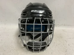 Used Bauer RE-AKT 65 Helmet Cage Combo Black MD
