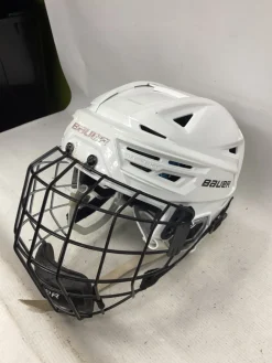 Used Bauer RE-AKT 150 M Helmet Cage Combo White MD