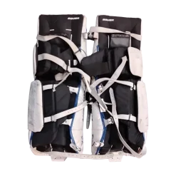 Used Bauer R5000 Goalie Leg Pads Junior Royal Blue 28"