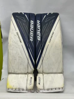Used Bauer S190 31 +1 Goalie Leg Pads Senior White 31