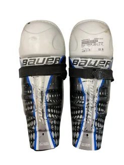 Used Bauer SUPREME ONE15 11 SG Junior Shin Guards White 11"