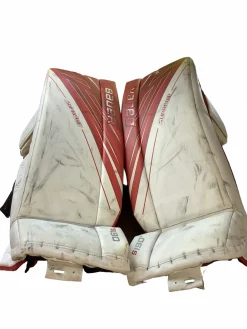 Used Bauer SUPREME S190 Goalie Leg Pads Senior White 32"