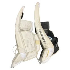 Used Bauer SUPREME 2S PRO Goalie Leg Pads Senior White 33
