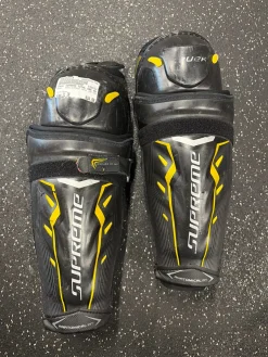 Used Bauer SUPREME TOTAL ONE NXG Junior Shin Guards Black 11"