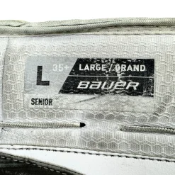 Used Bauer SUPREME ULTRA SONIC Goalie Leg Pads Senior White 35"