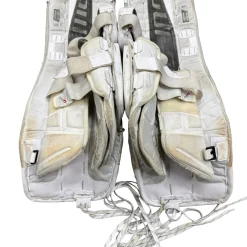 Used Bauer SUPREME ULTRA SONIC Goalie Leg Pads Senior White 35