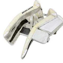 Used Bauer SUPREME ULTRA SONIC Goalie Leg Pads Senior White 35
