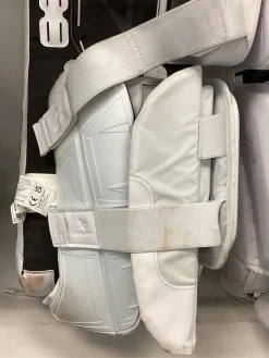 Used Bauer SV PRO LEG PADS Goalie Leg Pads Senior White 33