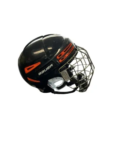 Used Bauer 75S WITH CAGE Helmet Cage Combo Black SM