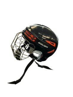 Used Bauer 75S WITH CAGE Helmet Cage Combo Black SM