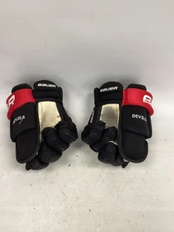 Used Bauer TEAM GLOVES Junior Gloves Black 11"