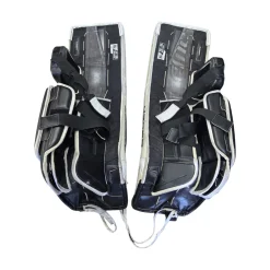 Used Bauer ULTRASONICS 36 + GOALIE LEG PADS Goalie Leg Pads Senior White 36