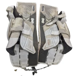 Used Bauer VAPOR HYPERLITE 2 Goalie Leg Pads Senior White 36