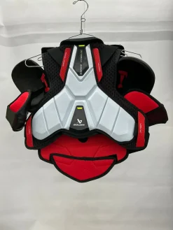 Used Bauer VAPOR HYPERLITE Intermediate Shoulder Pads White/Black/Red MD