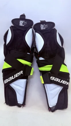 Used Bauer VAPOR HYPERLITE Junior Shin Guards Black 12"