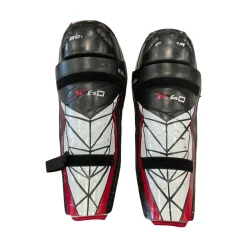 Used Bauer VAPOR Senior Shin Guards Black 16"