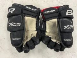 Used Bauer VAPOR X700 Junior Gloves Black And Red 11"