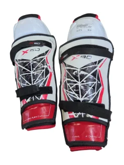 Used Bauer VAPOR X80 SG 15INCH Senior Shin Guards White 15"