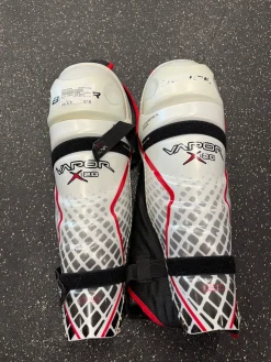 Used Bauer VAPOR X20 SHINS Senior Shin Guards White 16"